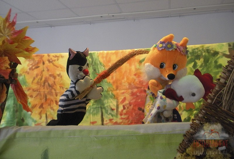 Кукольный спектакль "Кот, лиса и петух"